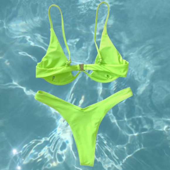 COPY - Uplift Me Push Up Bikini (green) - Picture 3 of 13